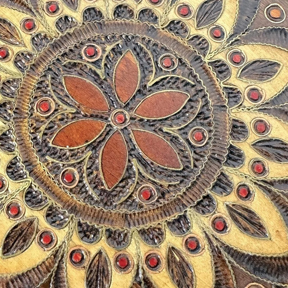 Vintage Hand Crafted In Poland Wood Art Wall Decor - Picture 7 of 10